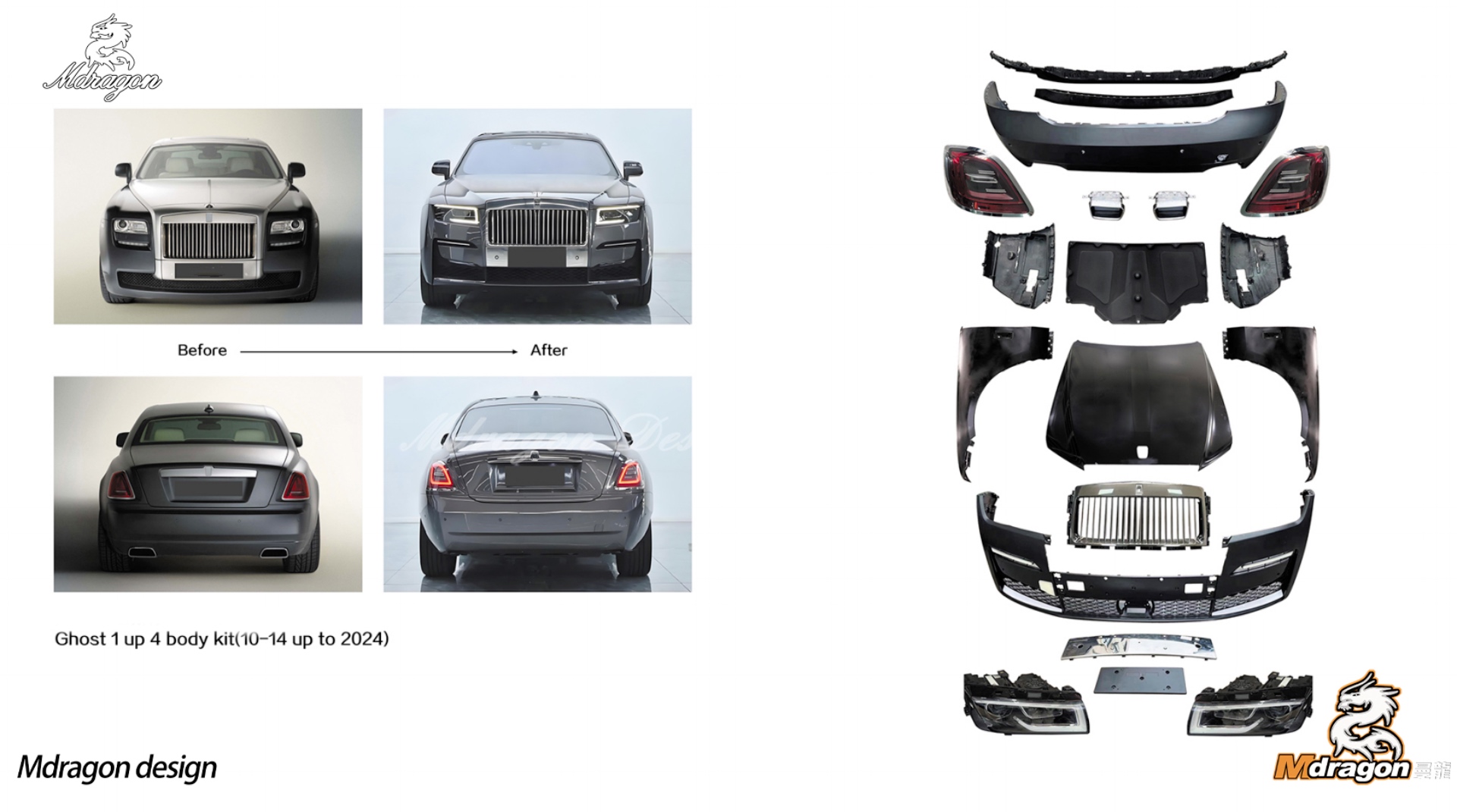 Ghost 1 up 4 body kit (10-14 up to 2024)