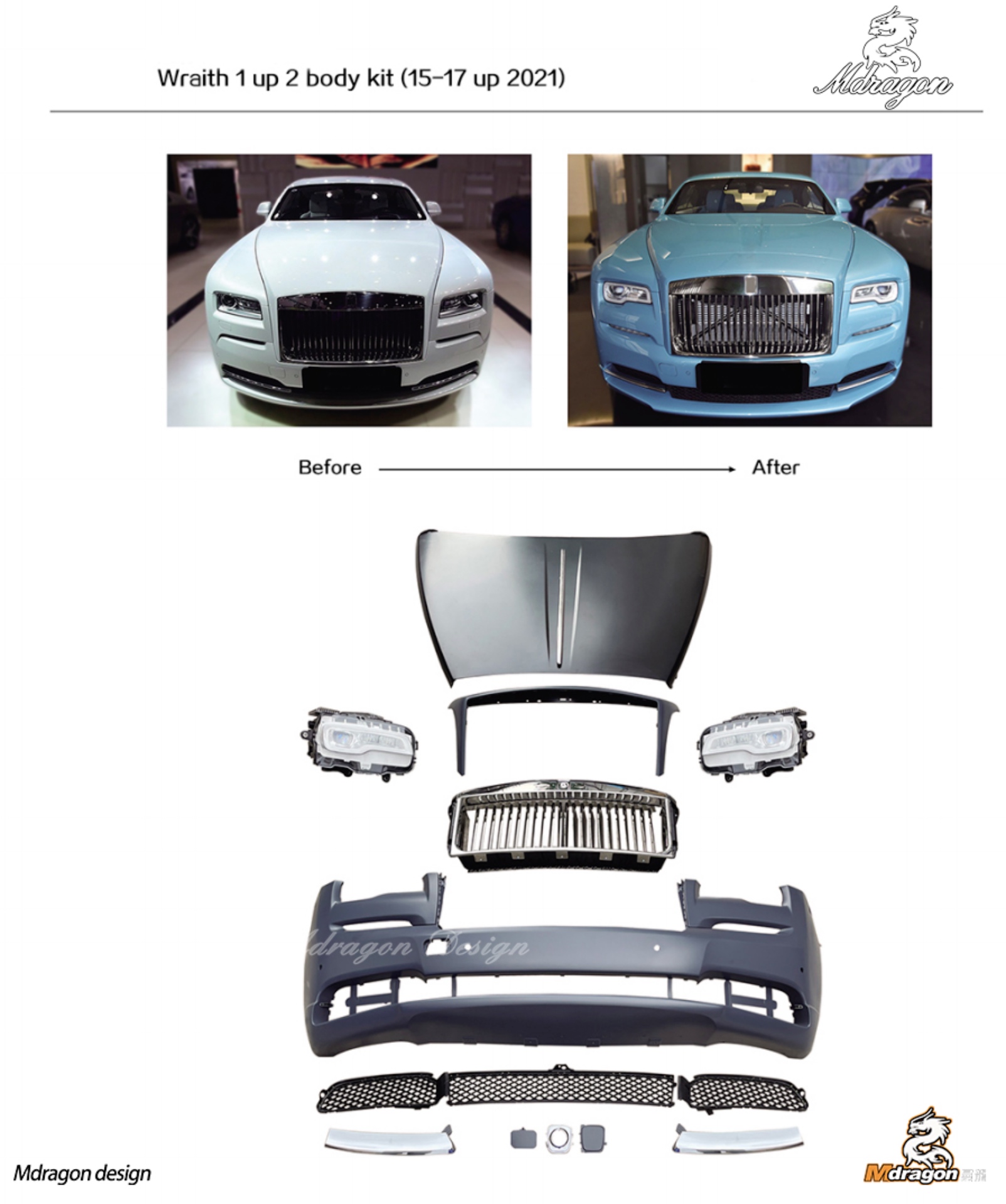 Wraith 1 up 2 body kit (15-17 up 2021)