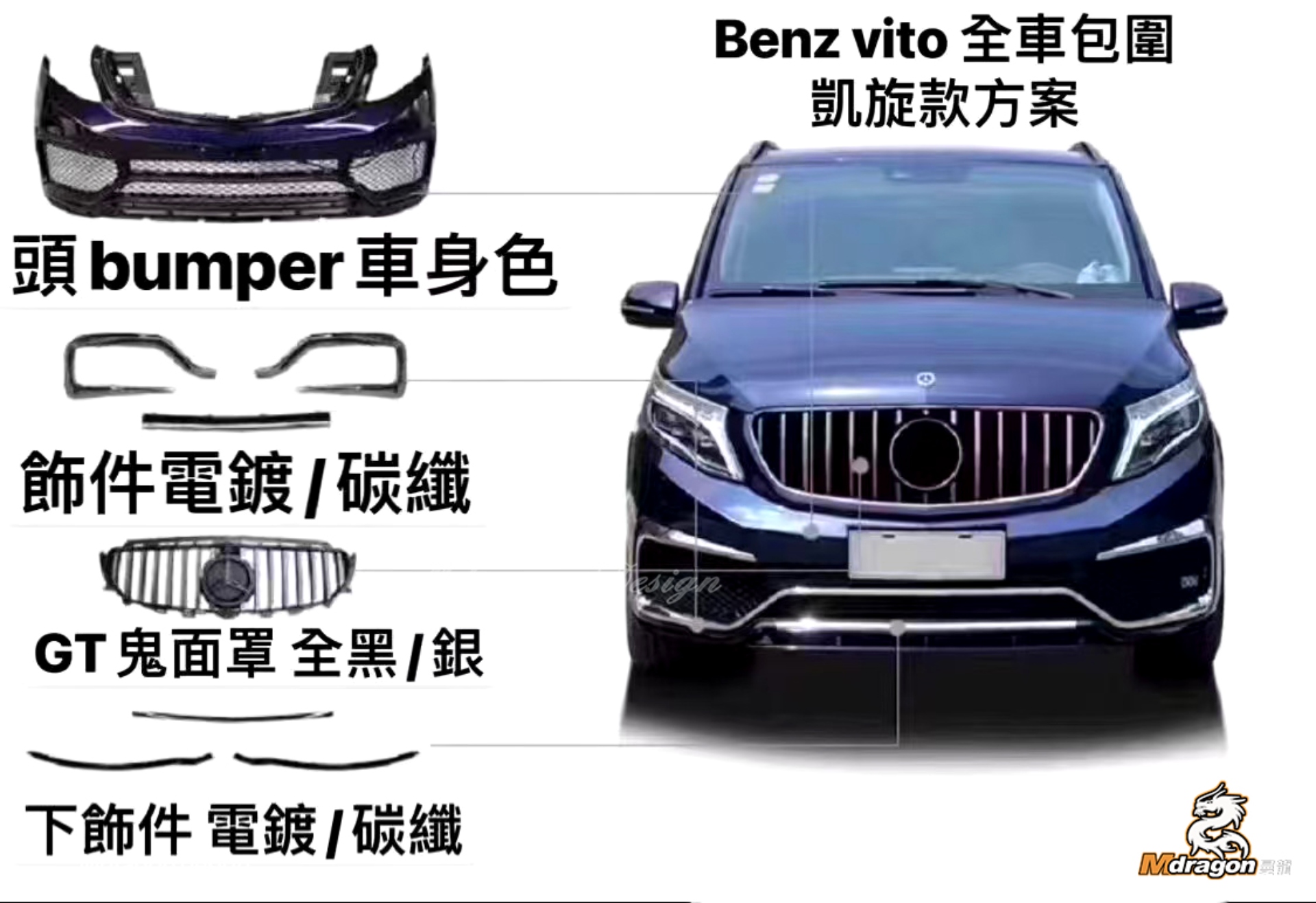 Mdragon V class/ Vito Luxury E Body Kits